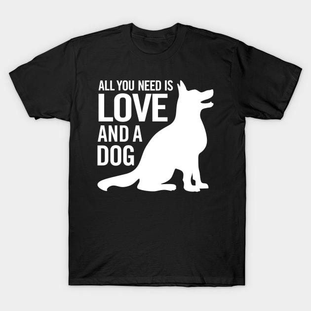 All You Need is Love and a Dog T-Shirt by hobrath